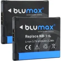 Blumax 2x NB-11L NB-11LH IXUS 170 175 180 185 600 mAh Kamera-Akku