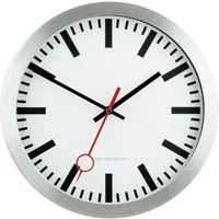 EUROTIME Wanduhr EUROTIME 59002-07 Funk Wanduhr 30 cm Silber