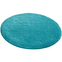 OTTO home Badematte Vanessa, Badvorleger, Badezimmer Teppich, Höhe 10 mm, rutschhemmend beschichtet, schnell trocknend, strapazierfähig, fußbodenheizungsgeeignet, Polyester, rund, Badteppich, weiche Haptik, unifarben