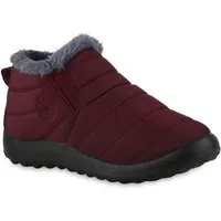 VAN HILL 841499 Winterstiefelette Damen Warm Gefütterte Winter Boots Stiefeletten Bequeme