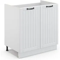 Vicco Unterschrank Fame-Line, Weiß Landhaus/Weiß, 80 cm ohne Arbeitsplatte (1-St)
