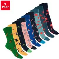 Footstar Basicsocken Damen/Herren Bunte Motiv Socken Funny Baumwollsocken