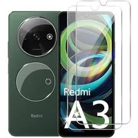 MSM Displayschutzglas 2X Schutzglas (Display + Kamera) für Xiaomi Redmi A3 Panzerfolie 9H
