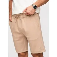 OMBRE Sweatshorts Herren Sweatshorts Regular Fit Elastischer Bund Beige M (kein Set, 1-tlg) Elastischer Bund mit Kordelzug