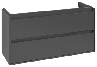 Villeroy & Boch Waschtischunterschrank Skyla C80000 1172x596x 439mm 2 Ausz. Waschbecken mittig Gra C80000VR