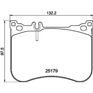 Hella Bremsbel?ge vorne Mercedes Cls E-Klasse S-Klasse Sl 8DB355020-581