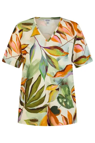 kjbrand - SHIRT oliv mit druck - Gr. - 46