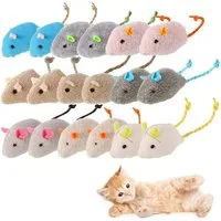 TUWENA Tierkuscheltier 18 Stück Katzenminzen Spielzeug, Plüsch Katzenspielzeug Maus Set, (18-tlg) Für Katzen zum Spielen, Streicheln, Zähneknirschen und zur Vertreibung