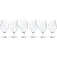 Georg Jensen Bierglas Bernadotte 6er Set, 6-tlg., Kristallglas