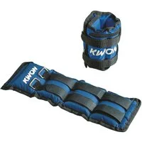 KWON Gewichtsmanschette 2er Set Fußgewichte, 5 kg, Fußgelenk Handgelenk Arme Beine Kraftsport, (2x 2,5 Kilo), Schnellkraft Eisengranulat