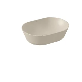 VitrA Geo Aufsatzschale oval 55 x 40 cm ohne Hahnloch ohne Überlaufloch Sandbeige Matt,7427B022-0016 7427B022-0016