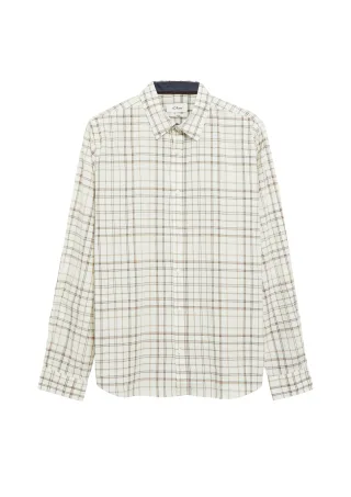 s.Oliver - Hemd braun/creme - Gr. - M
