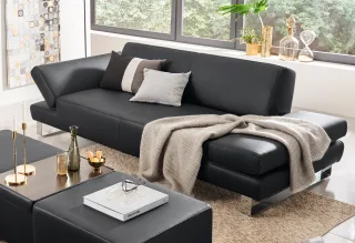 W.SCHILLIG 3-Sitzer "taboo Designsofa mit hohem Sitzkomfort" mit Normaltiefe, inklusive Armlehnenverstellung, mit Kontrastnaht