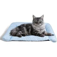 Ledander Hundematte Kühlmatte Hunde Ergonomisch mit Rand, Hundebett Selbstkühlend, Kratzfest, Kühldecke Groß Hunde Welpen Katze Kühlmatte
