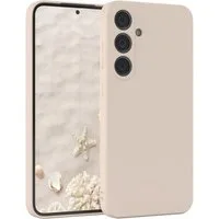 EAZY CASE Handyhülle für Samsung Galaxy S24 Plus Hülle Silikon 6,7 Zoll, Bumper Case Matt Slimcover Silikonschutzhülle elastisch Taupe / Beige