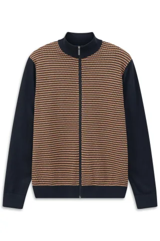 Bugatti Herren Strickjacke mit Struktur