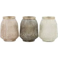 FURNARO Dekovase Fès (3 St), Funktion als Windlicht oder Vase wählbar