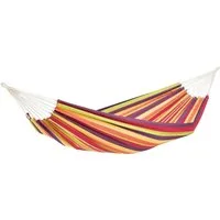 Amazonas Hängematte Lambada - Bunte brasilianische Hängematte in Größe L (Liegefläche 210x140 cm, Belastbar bis 150 kg), Handgefertigt, aus recycelten Materialien
