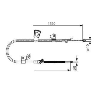 Bosch Handbremsseil hinten links Toyota Yaris P1