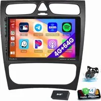 ESSGOO Für Mercedes Benz C-Klasse W203 2002-2004 USB Autoradio Autoradio (4+64GB optional, Digitalradio (DAB), FM, AM, Apple Carplay Android Auto NAVI SWC BT EQ)