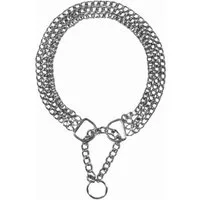 TRIXIE Hunde-Halsband Zug-Stopp-Kettenhalsband, 3-reihig - diverse - 45 cm/2,5 mm, Metall