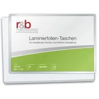 r&b Laminiersysteme Laminierfolie r&b Laminierfolien A1 bis A7, 50-350mic, glänzend, A7, glänzend, 100 St., Kompatibel, glänzend, stabil, schützend, professionell, vielseitig