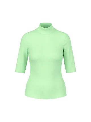 Marc Cain Sports - Basic Shirt mit Stehkragen patina green - Gr. - 40