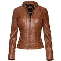 bugatti Lederjacke BULady-106 (1-St) mit Ziernähten