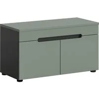 xonox.home Sitzbank, Smoke Green Melamin beschichtet modern 80x45x37 cm