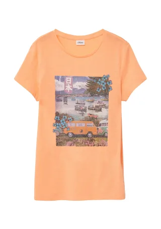 s.Oliver - T-Shirt orange - Gr. - 164