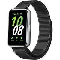 Wigento Smartwatch-Armband Für Samsung Galaxy Fit 3 Elastisches Design Sport gewebtes Nylon Band