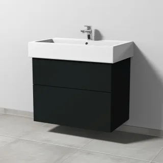 Sanipa 3way Waschtischunterbau zu Duravit Vero Waschtisch mit 2 Auszügen, Vulkan-Matt SP7171V
