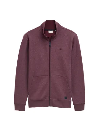Tom Tailor - Sweatjacke in Melange Optik gipsy purple melange - Gr. - XL