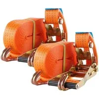TRUTZHOLM Spanngurt 2x Spanngurt Ratschen Zurrgurt 10m 4t 4000kg 4to TÜV/GS ORANGE 2-tlg. (Set, 2-St) Doppelhaken