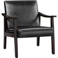 Yaheetech Relaxsessel Retro Loungesessel Einzelsofa, Loungesessel Lesesessel Kunstleder Belastbar bis 136 kg