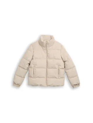 Denim Tom Tailor - Cord Pufferjacke mit Stehkragen cashew beige - Gr. - L