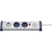 interBär interBär 8110-002.01 Steckdosenleiste 3fach Weiß, Blau Schutzkontakt 1 Steckdosenleiste (Kabellänge 1.50 m)