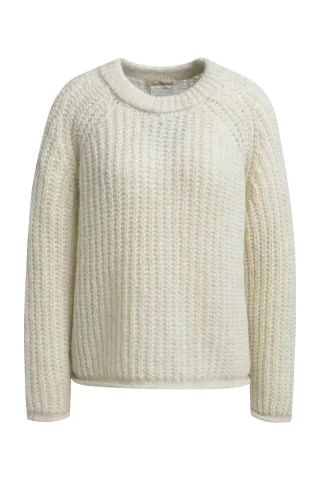 Smith&Soul - Hairy Raglan Pullover wool white - Gr. - S