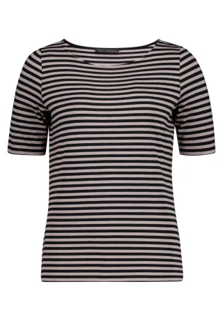 Betty Barclay - Gestreiftes Halbarmshirt braun - Gr. - 42