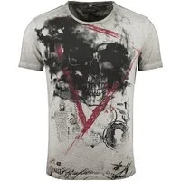 Key Largo T-Shirt Hype Skull Print vintage Look MT00340 Rundhals-Auschnitt bedruckt kurzarm slim fit