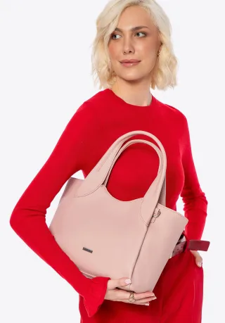 Wittchen Damen Aktentasche aus Öko-Leder, klein, rosa