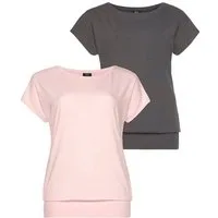 H.I.S T-Shirt aus Viskose (2er-Pack) Kurzarm, sportliche Passform, im 2er-Pack, auch in großen Größen