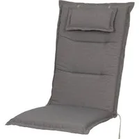 Sun Garden Hochlehnerauflage Auflage Hochlehner Toronto 50318-625 taupe122x51x7 cm Sun Garden, (1 St), Halteband verstellbar mit Bindebändern