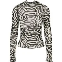 URBAN CLASSICS Langarmshirt Urban Classics Damen Ladies AOP Mesh Turtleneck Longsleeve (1-tlg)