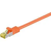 Patchkabel RJ-45 SFTP, mit Cat 7 Rohkabel orange, 5 Meter, 500 MHz