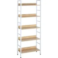 Woltu Standregal, 1-tlg., Hochregal Küchenregal aus Holz und Stahl