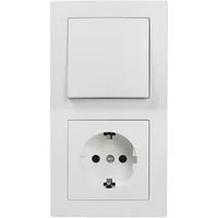 McPower Steckdose Schalter und Steckdosen Set McPower Flair Tür 2-fach, weiß, 3-teilig