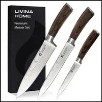 LIVINA HOME Messer-Set Kochmesser, Messerset - 3-tlg. Küchenmesser Set (3-tlg), als 3er, 5er, 6er-Set erhältlich, Geschenkbox, Oster Deal Sale!