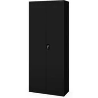 Jan Nowak Aktenschrank Metall Büroschrank abschließbar 90 cm JAN H2200 5 Böden Stahl (Stahl 0,7 mm Wandmontage möglich PZH-zertifiziert 4 Farben) Ordnerschrank 60 Ordner Schloss 2 Schlüssel 220 cm robust
