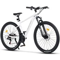 CARPAT SPORT Mountainbike 24 26 27.5 Zoll Fahrrad für Herren Damen, Mädchen und Jungen, 21 Gang Shimano Tourney Schaltwerk, Kettenschaltung, Aluminium Rahmen, Jugendfahrrad MTB Hardtail Fahrrad
